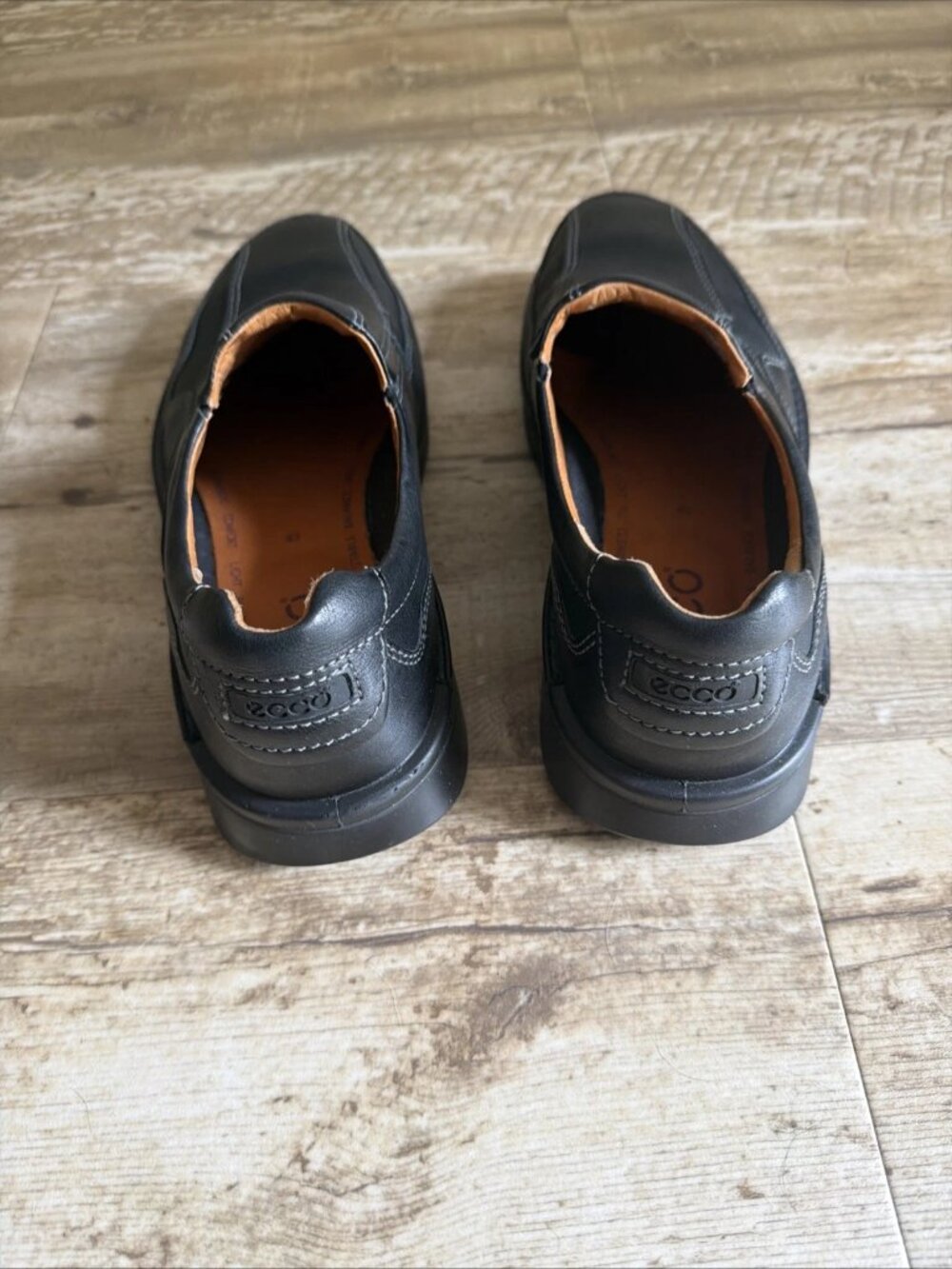 ECCO Fusion II Slip On Loafers Shoes Black Leather Men’s US 9.5 EU43 - Picture 5 of 8